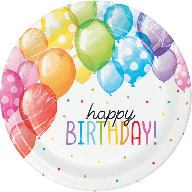 Creative Converting BIRTHDAY Balloon bash 9" plates