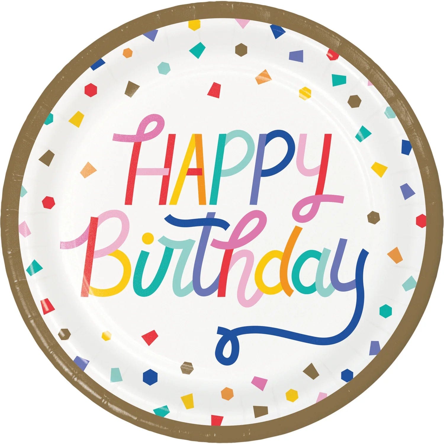 Creative Converting BIRTHDAY Birthday confetti plates - 9"