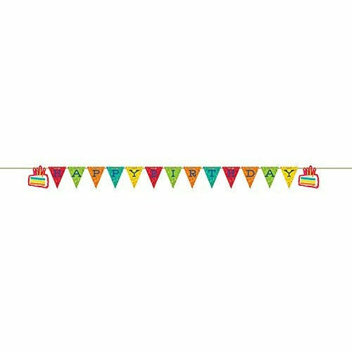 Creative Converting BIRTHDAY Festive Birthday Cake Shapped Banner