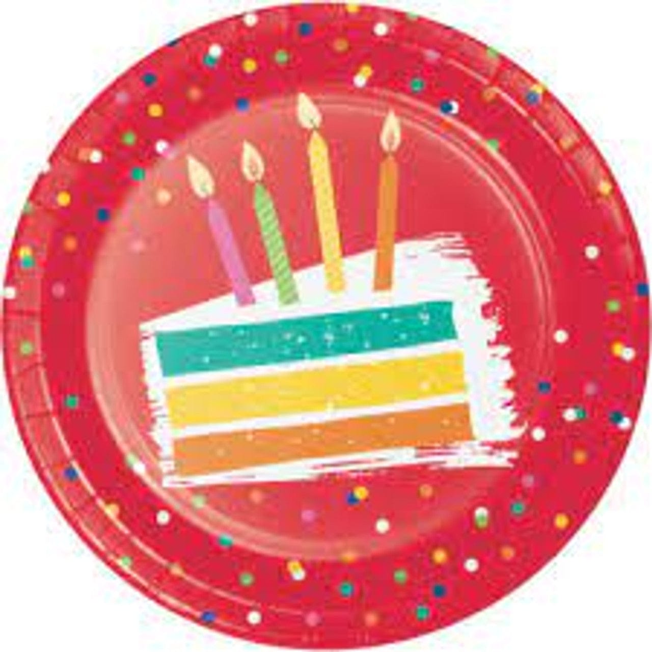 Creative Converting BIRTHDAY Festive cake plates - 7"