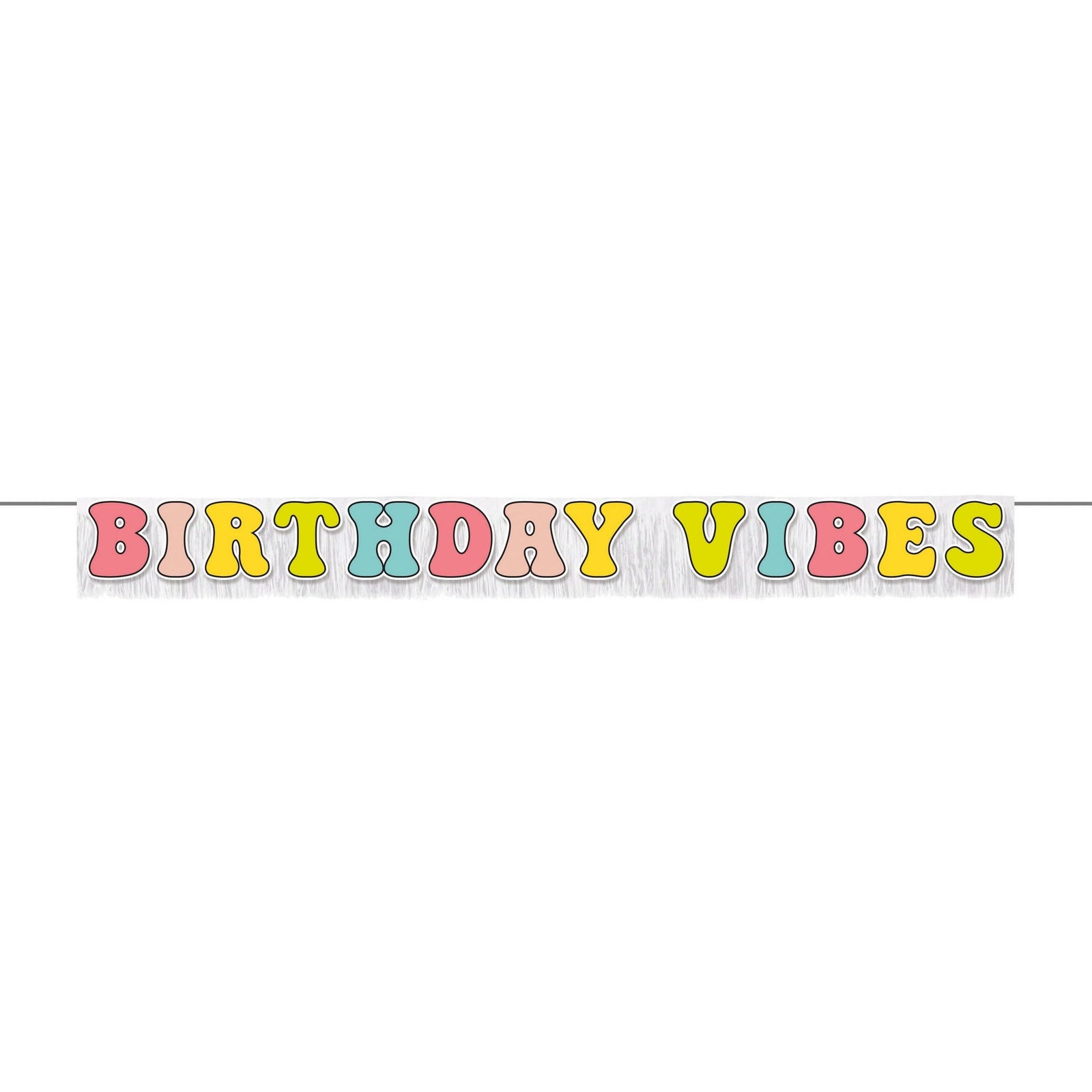 Creative Converting BIRTHDAY FLOWER POWER LETTER BANNER WITH FRINGE