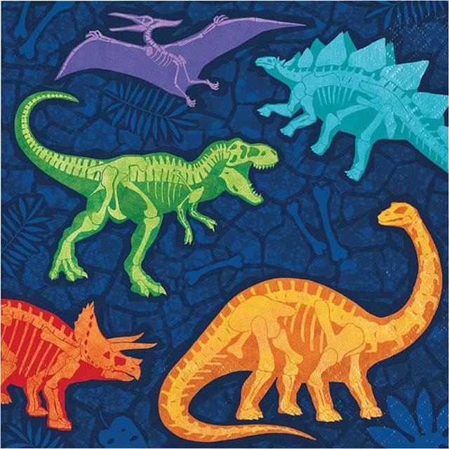 Creative Converting BIRTHDAY: JUVENILE Dino Dig Lunch Napkin