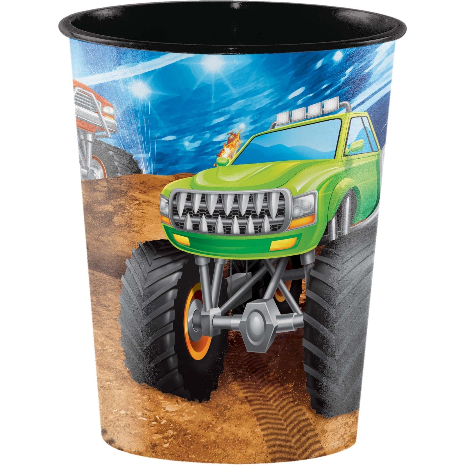 Creative Converting BIRTHDAY: JUVENILE MONSTER TRUCK RALLY PLASTIC FAVOR CUP