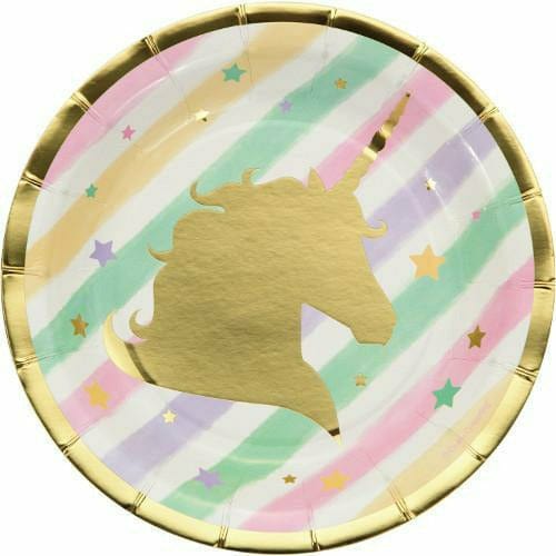 Creative Converting BIRTHDAY: JUVENILE Unicorn Sparkle Lunch Plates 8ct