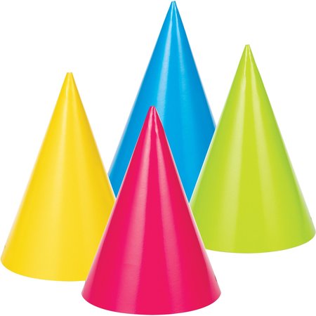 Creative Converting BIRTHDAY Neon Party Hats