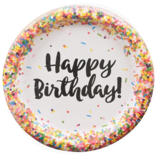 Creative Converting BIRTHDAY Sprinkles birthday plates - 9&quot;