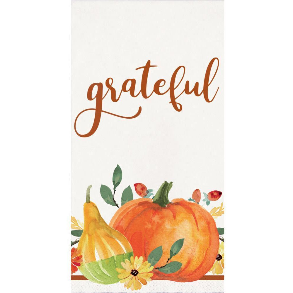 Creative Converting HOLIDAY: FALL Giving Thanks &quot;Grateful&quot; Fall Thanksgiving Guest Napkins