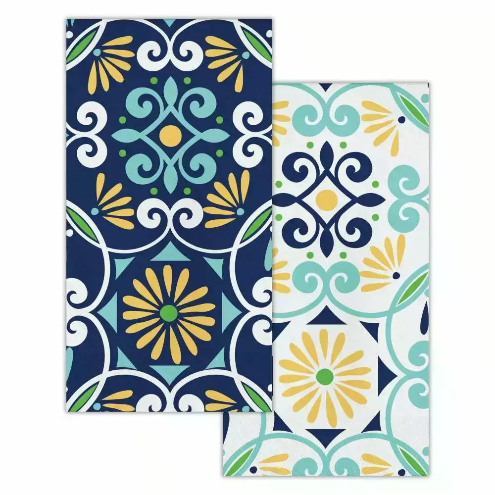 Creative Converting Moroccan Tile 2-Sided Guest Towels