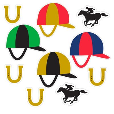 Derby Jockey Horse Cutouts Party Wall Decorations