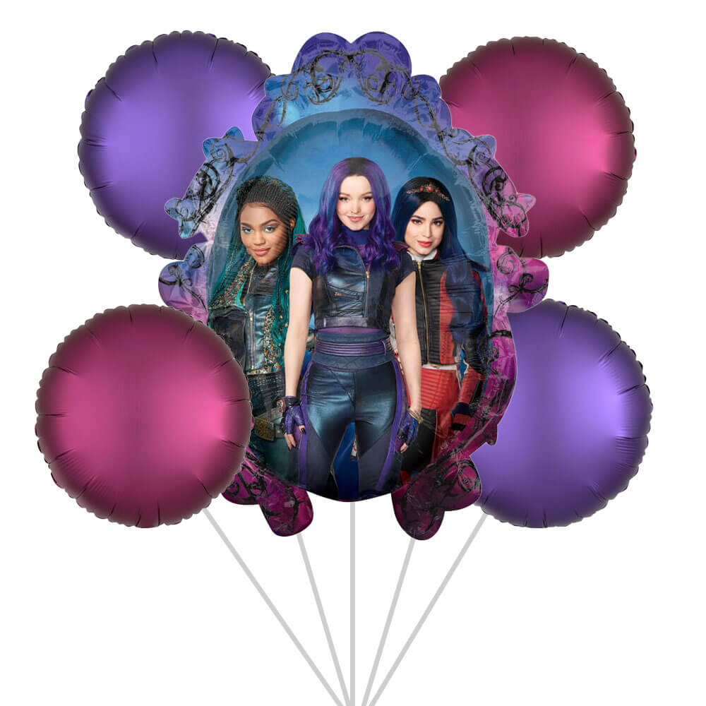 Descendants Foil Balloon Bouquet, 5pc