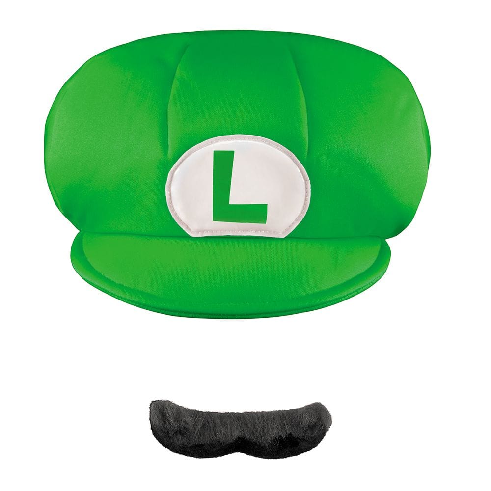 Disguise COSTUMES: ACCESSORIES Luigi Child Hat &amp; Mustache