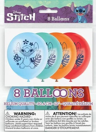 Lilo & Stitch Balloons - 8 Count, 12 inches