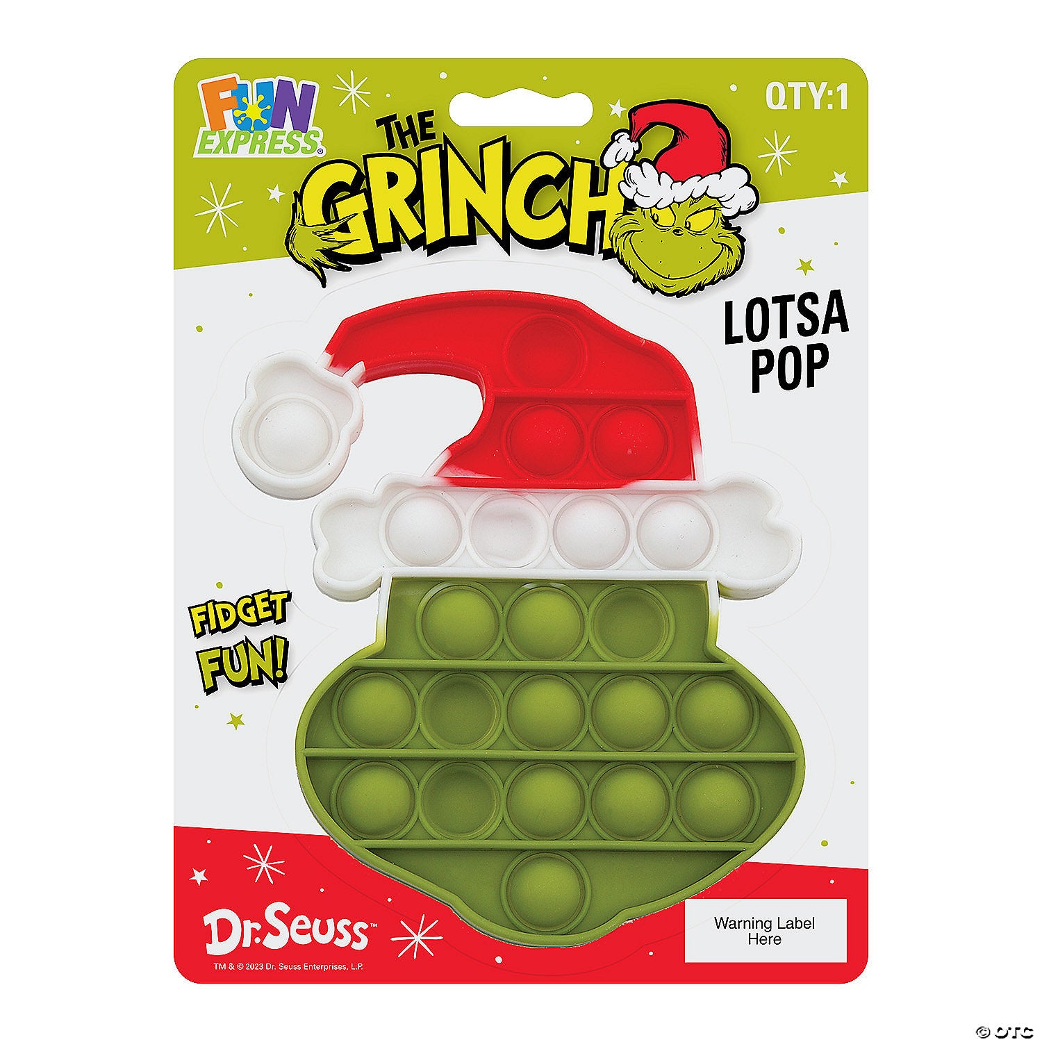 Dr. Seuss The Grinch Pop-It Toy