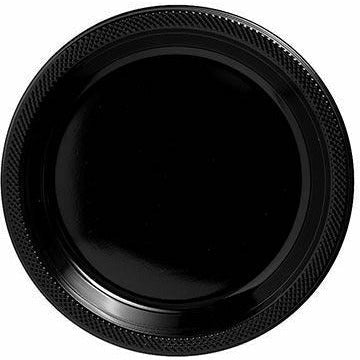 FESTIVE OCCASION BASIC Black Plastic Dessert Plates 20ct