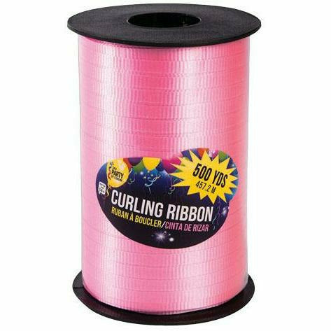 Forum Novelties, Inc. BALLOONS Pink Curling Ribbon 3/16&quot; x 500 Yards