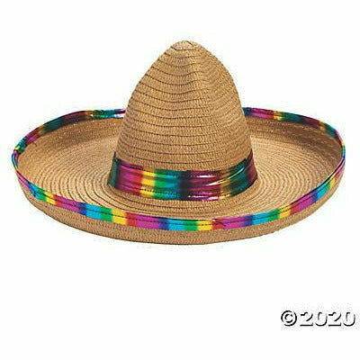 FUN EXPRESS HOLIDAY: FIESTA Foil Metallic Rainbow Smbrero