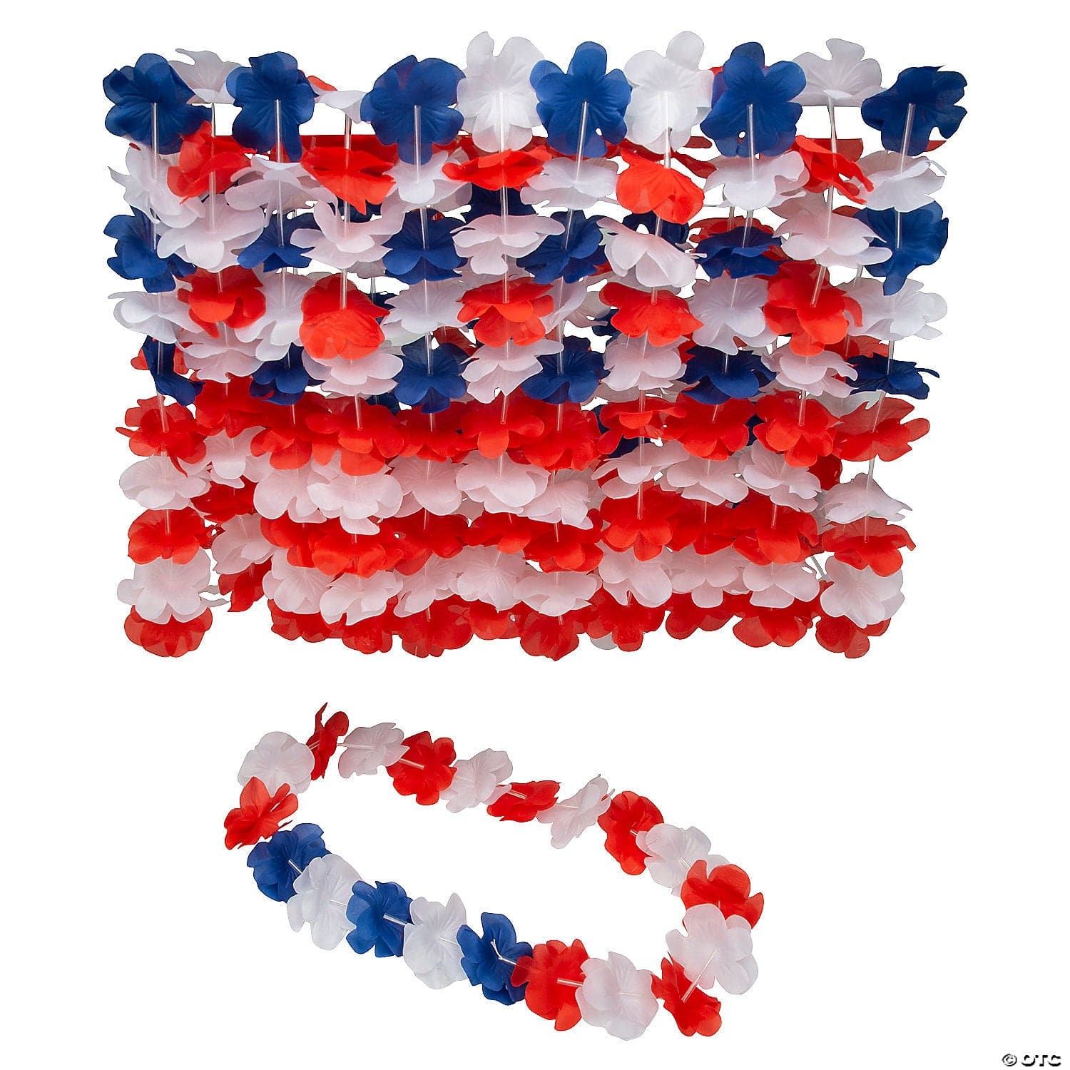 FUN EXPRESS HOLIDAY: PATRIOTIC Patriotic Flag Leis - Individually Sold