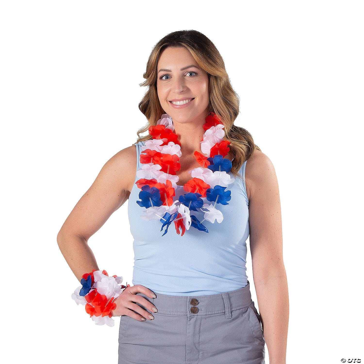 FUN EXPRESS HOLIDAY: PATRIOTIC Patriotic Flag Leis - Individually Sold