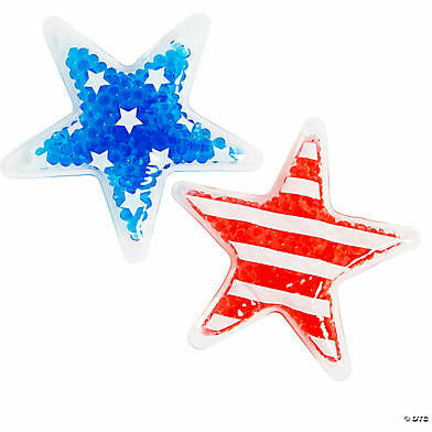 FUN EXPRESS HOLIDAY: PATRIOTIC Patriotic Star Gel Bead Hot & Cold Sensory Shapes