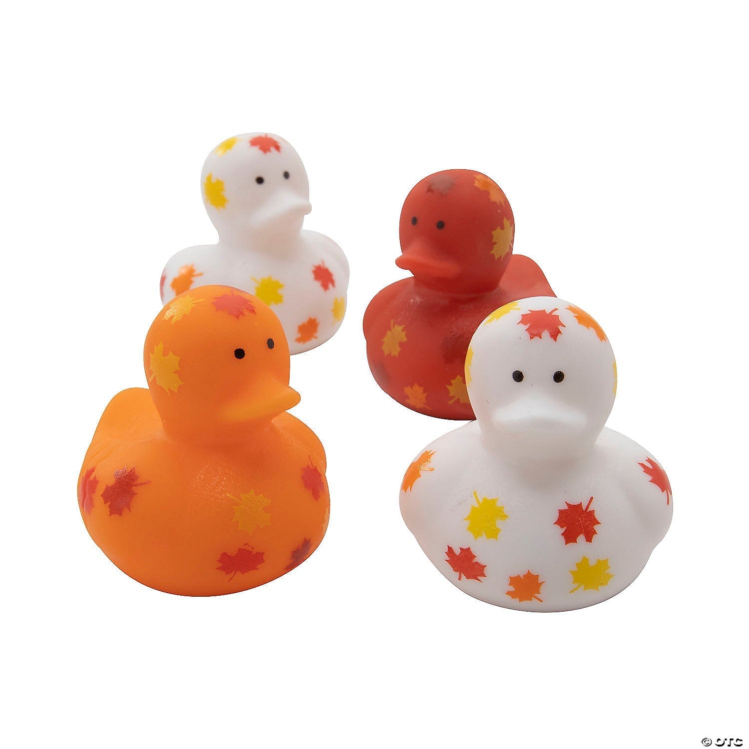 FUN EXPRESS TOYS Mini Fall Leaf-Printed Rubber Ducks