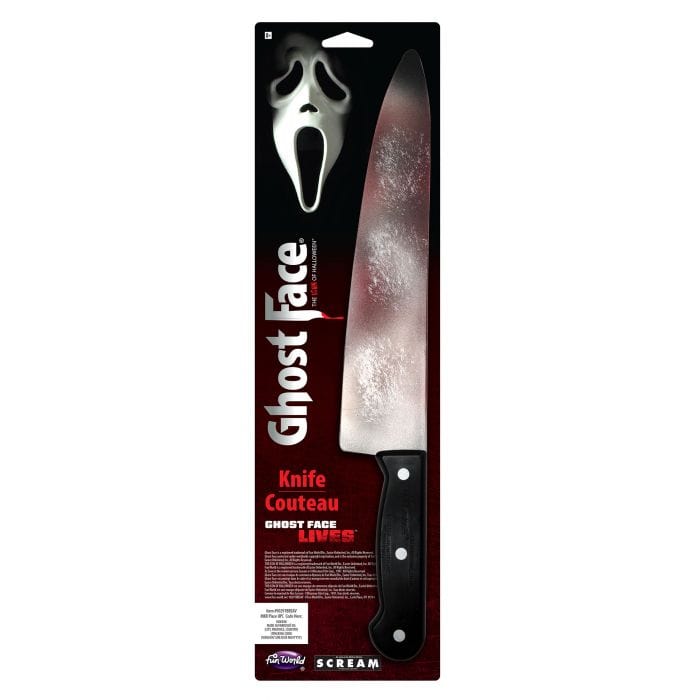 Fun World COSTUMES: ACCESSORIES Ghost Face® 15&quot; Bloody Butcher Knife