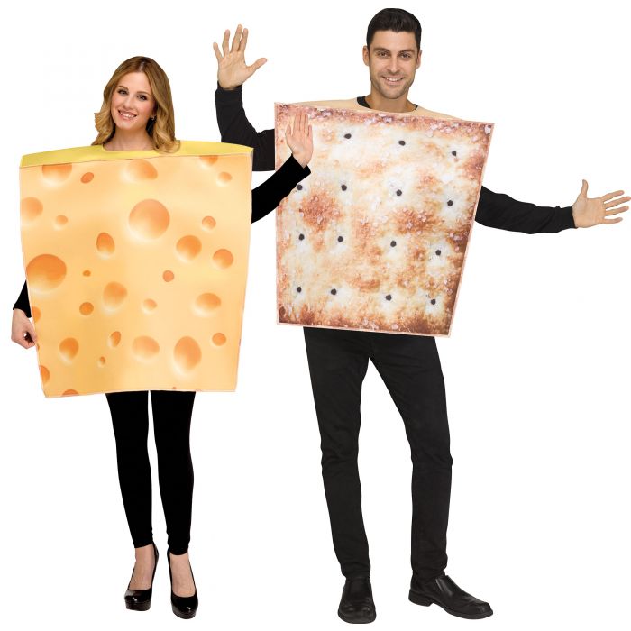 Fun World COSTUMES Cheese &amp; Cracker - 2 Costumes in 1 Bag! - Adult