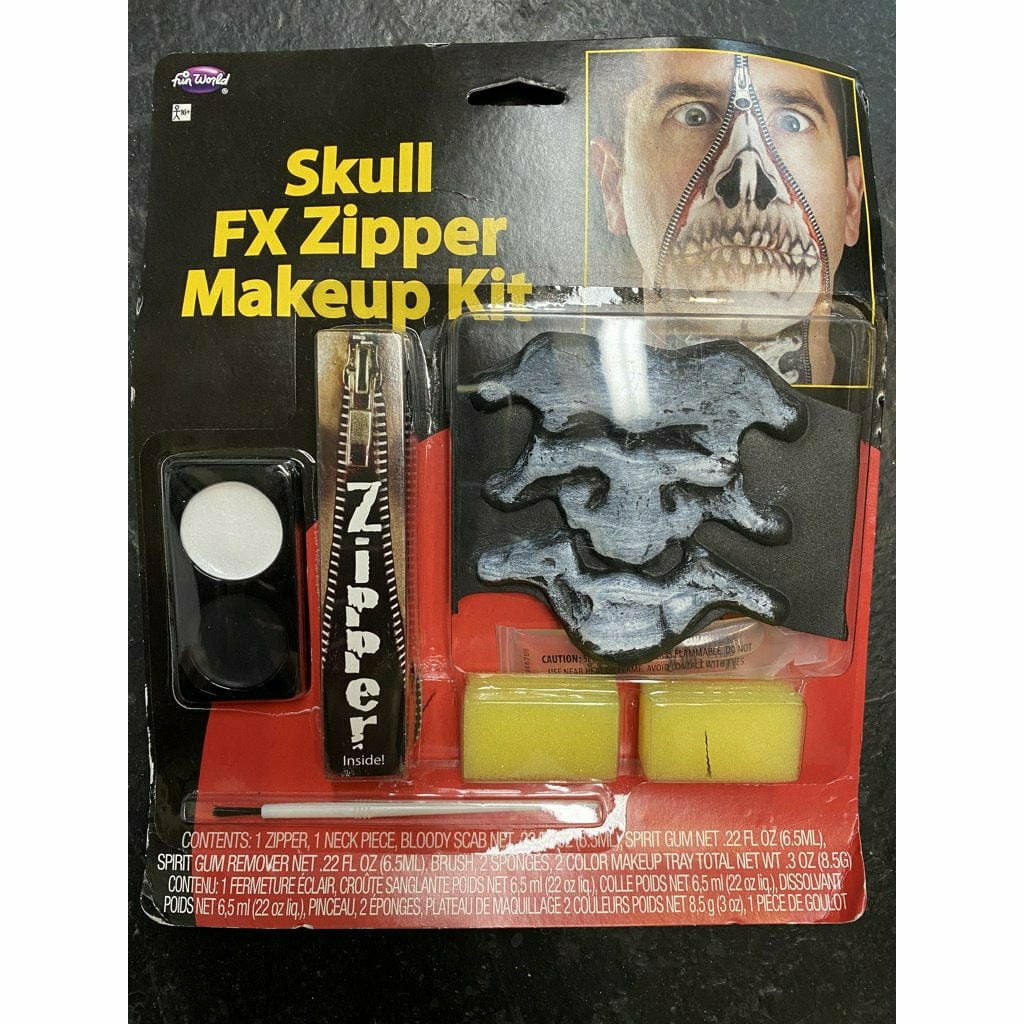 Fun World COSTUMES: MAKE-UP Skull FX Zipper Makeup Kit