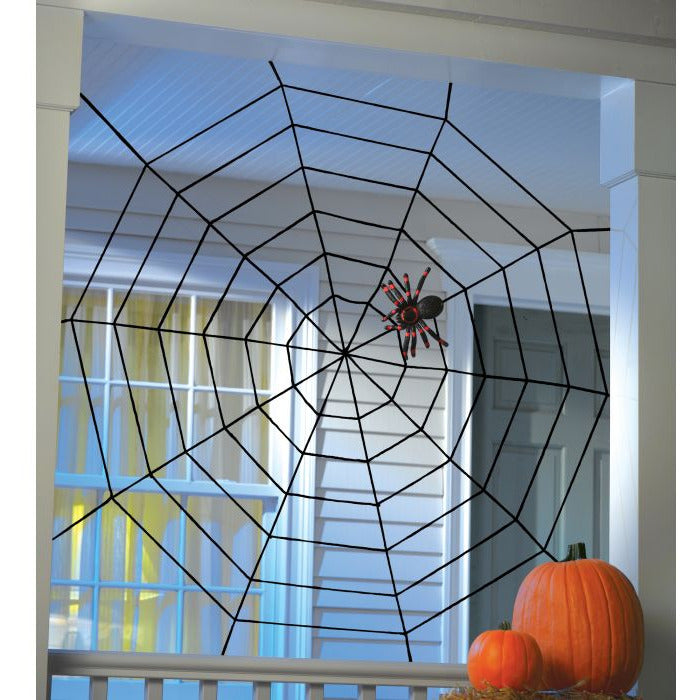 Fun World HOLIDAY: HALLOWEEN Black Widow Rope Spider Web