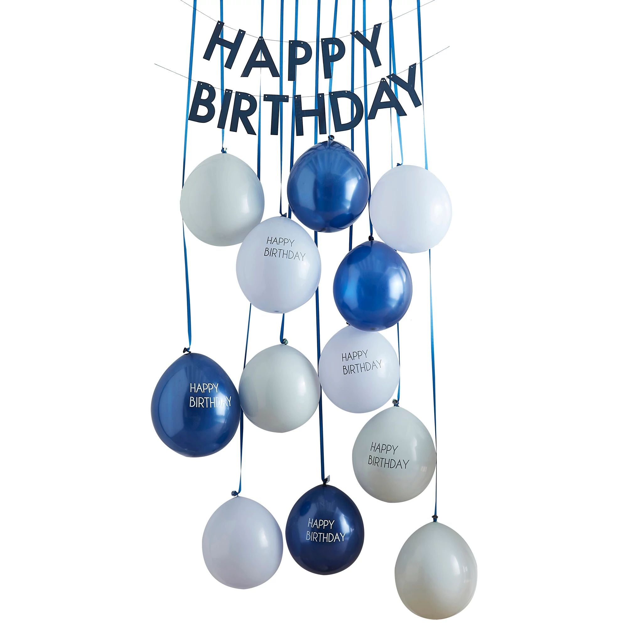 Ginger Ray BIRTHDAY Ginger Ray Happy Birthday Blue Balloon Door Decor Kit