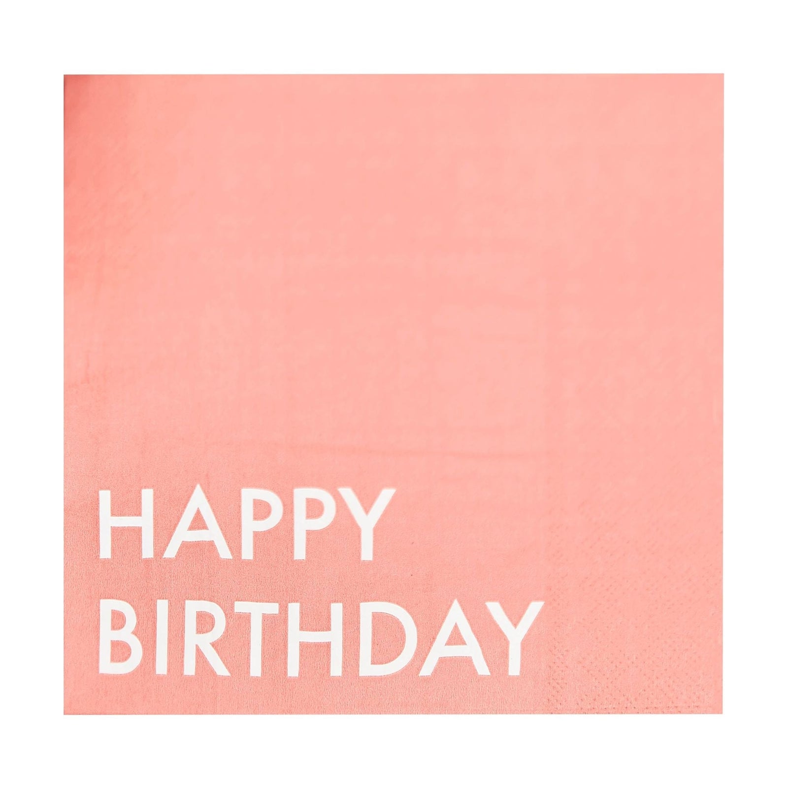 Ginger Ray BIRTHDAY Ginger Ray Happy Birthday Coral Luncheon Eco Paper Napkins