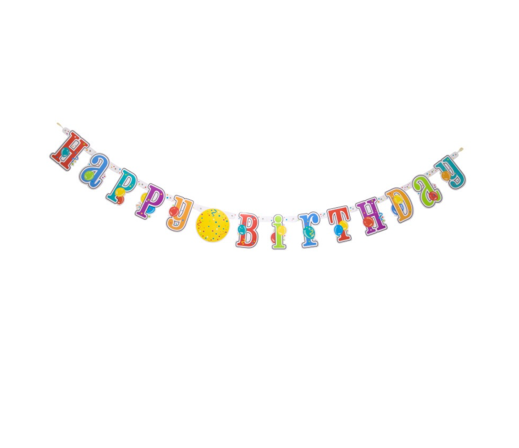 Happy Birthday Jumbo Jointed Banner with Number Stickers