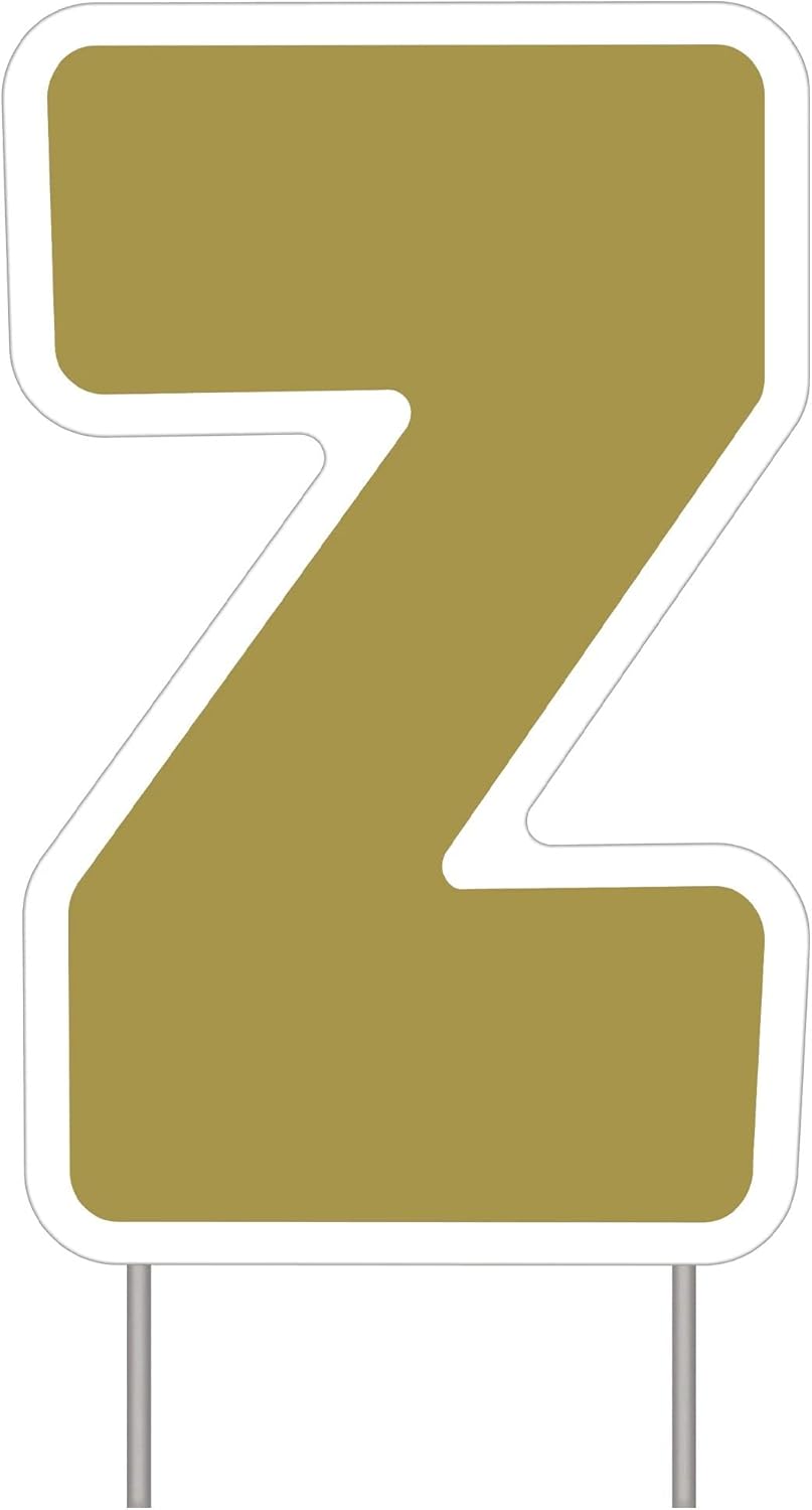 Elegant "Z" Gold Yard Sign