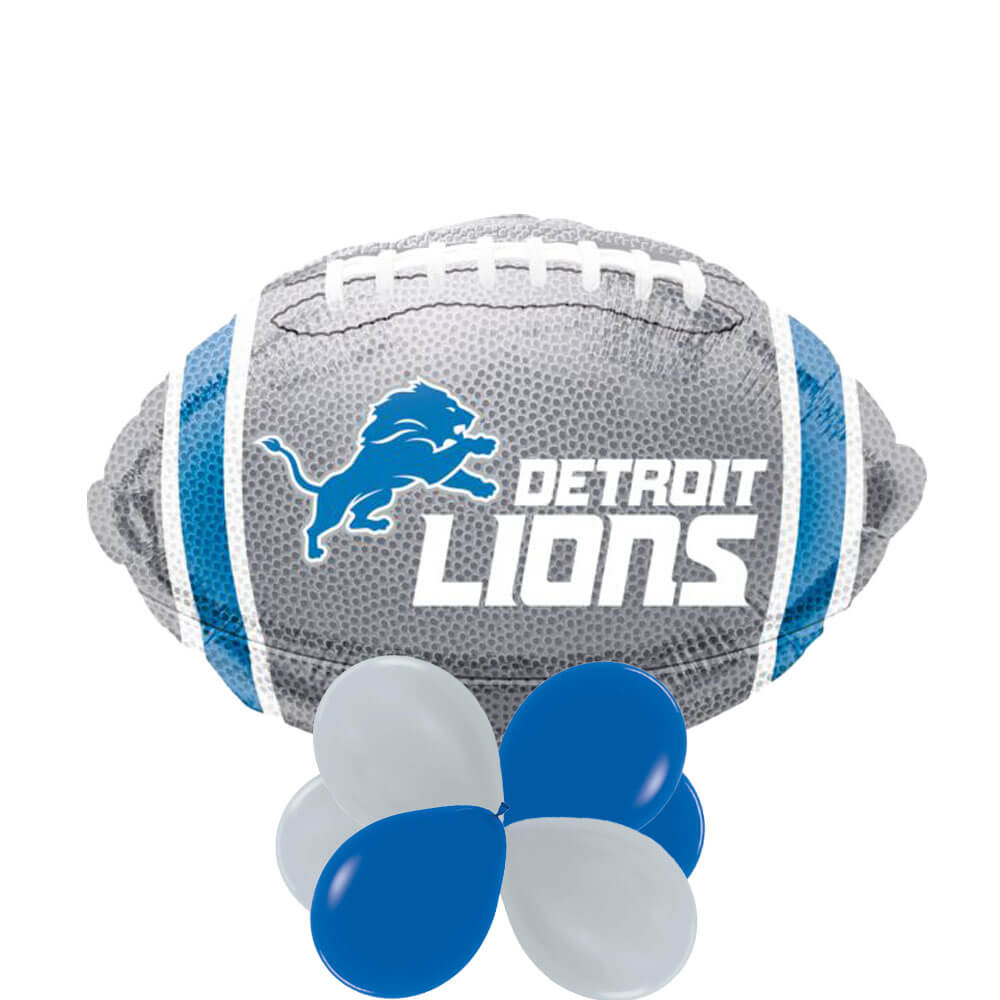 Detroit Lions Football Foil Balloon Centerpiece, 10pc