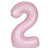 34" Giant Foil Pastel Pink Number Balloon 2