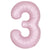 34" Giant Foil Pastel Pink Number Balloon 3