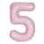 34" Giant Foil Pastel Pink Number Balloon 5