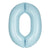 34" Giant Foil Pastel Blue Number Balloon 0