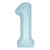 34" Giant Foil Pastel Blue Number Balloon 1