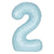 34" Giant Foil Pastel Blue Number Balloon 2