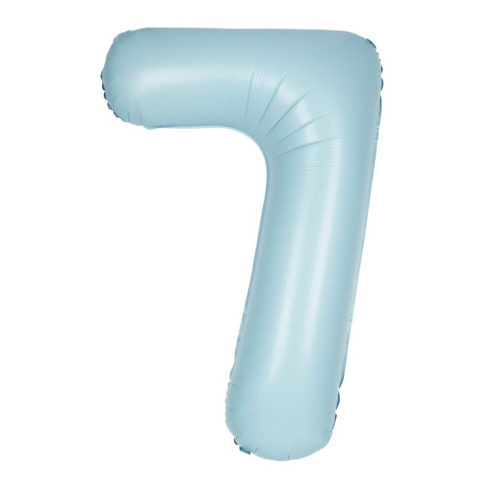 34" Giant Foil Pastel Blue Number Balloon 7