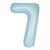 34" Giant Foil Pastel Blue Number Balloon 7