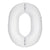 34" Giant Foil White Number Balloon 0