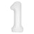 34" Giant Foil White Number Balloon 1