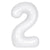 34" Giant Foil White Number Balloon 2