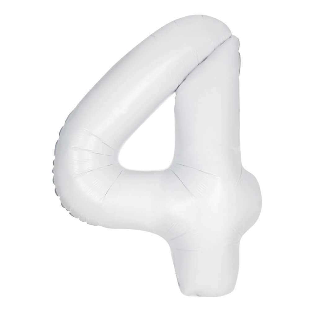 34" Giant Foil White Number Balloon 4