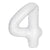 34" Giant Foil White Number Balloon 4