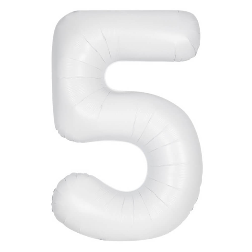 34" Giant Foil White Number Balloon 5