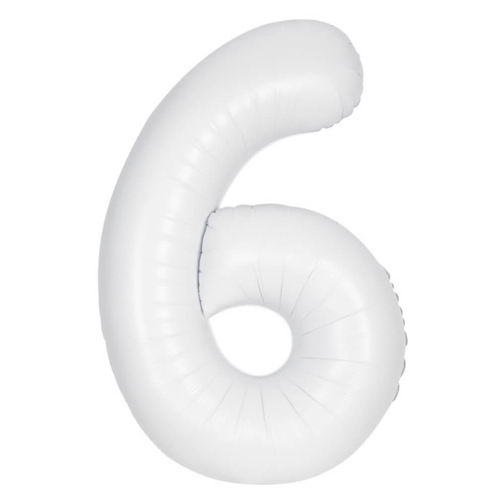 34" Giant Foil White Number Balloon 6