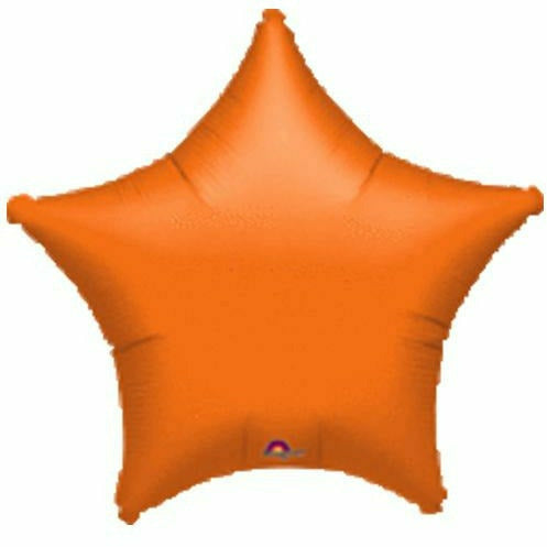 Mayflower Distributing BALLOONS 012 19&quot; Orange Metallic Star Foil