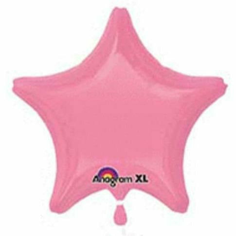 Mayflower Distributing BALLOONS 014 19&quot; Bright Bubblegum Pink Star Foil